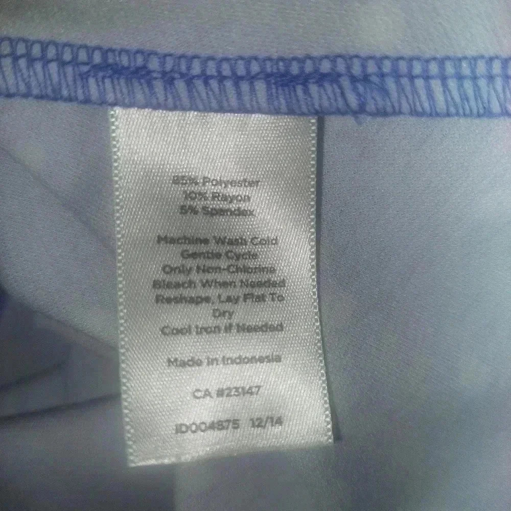 Talbots Blue White Polka Dot Sleeveless Dress Back Zip Love Lucy Size Medium - Picture 7 of 7